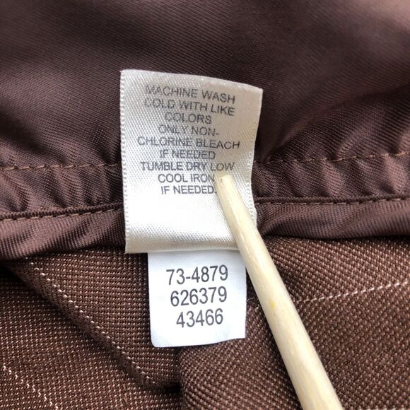 J Jill Pin Striped Skirt/12 Jacket/10 Suit Set Linen Blend Havana Brown Workwear - Picture 16 of 16